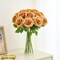15pcs Terracotta Fake Roses Artificial Silk Flowers Faux Rose